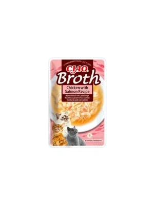 Snelle Levering Churu Cat Broth Chicken with Salmon Recipe 40g