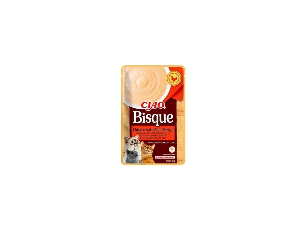 Speciale Aanbieding Churu Cat Bisque Chicken with Beef Recipe 40g