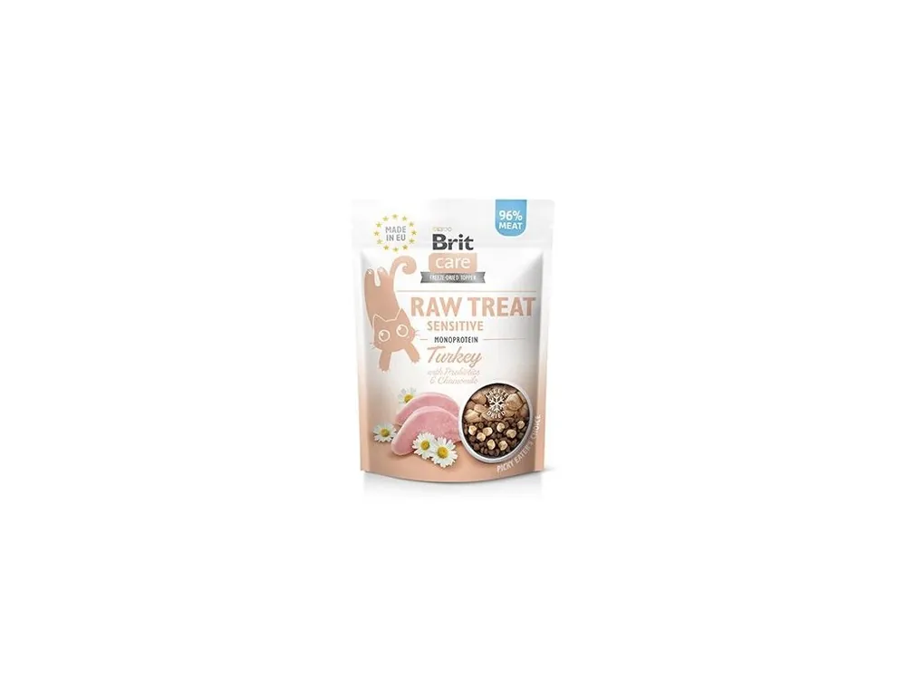 Brit Raw Treat Cat Sensitive, Turkey 40g Favoriet