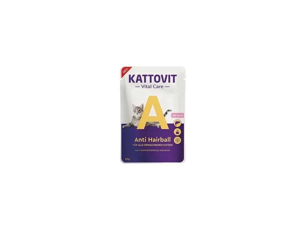 Voordeelprijs Kattovit Cat Vital Care Anti Hairball losos kapsa 85g