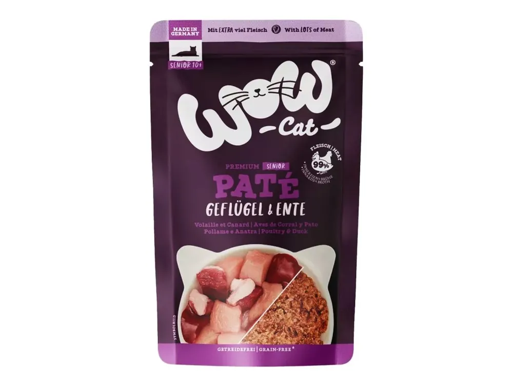 Direct Verzonden WOW Cat kapsička Paté Drůbež s kachnou Senior 125g