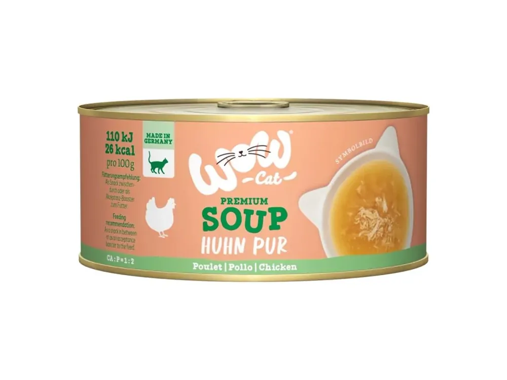 WOW Cat konzerva Soup Kuřecí polévka Adult 70g Korting