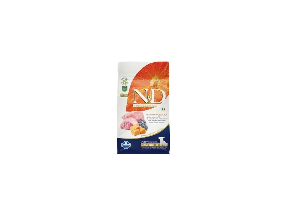 N&D Pumpkin DOG Puppy Mini Lamb & Blueberry 800g Nieuw