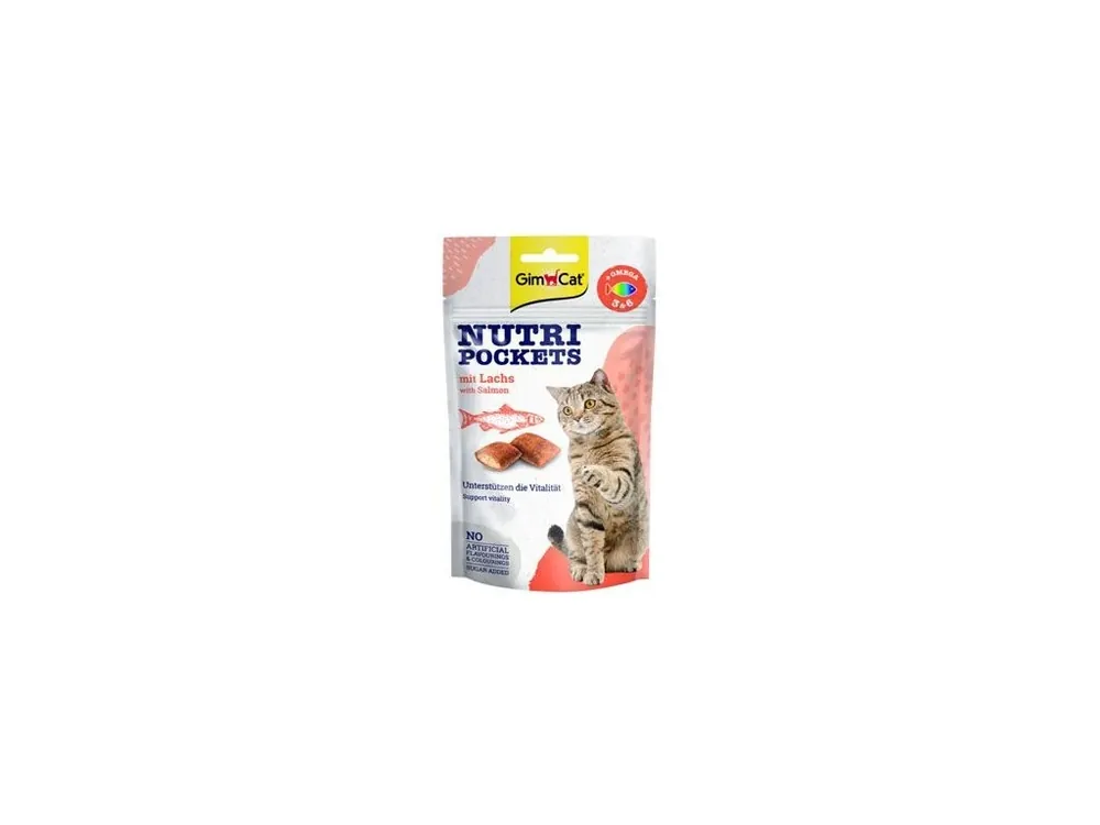 GIMCAT Nutri Pockets s lososem 60 g Direct Beschikbaar