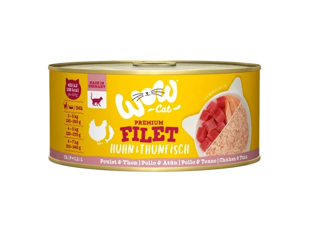 Laatste Versie WOW Cat konzerva Filet Kuřecí s tuňákem Adult 70g