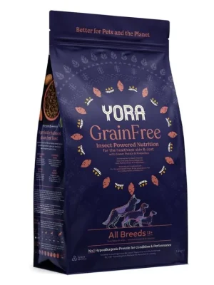 Betaalbaar YORA granule z hmyzu GrainFree Adult All Breeds 12kg