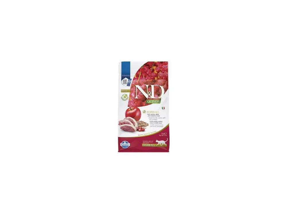 Tijdelijk Beschikbaar N&D Quinoa CAT Hairball Duck & Cranberry 300g