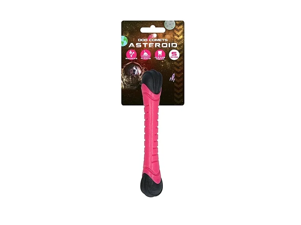 Bestseller Dog Comets Asteroid aportovací tyč růžová S/24cm