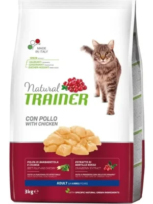 Laatste Versie TRAINER Natural Cat Adult Kuřeci 3kg