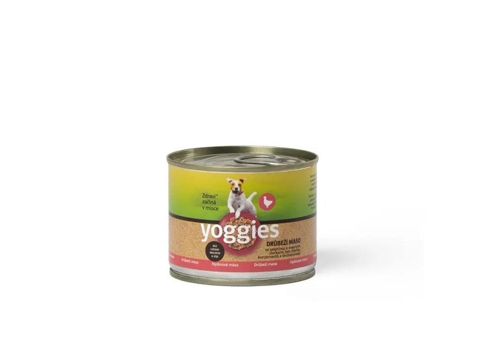200g Yoggies drůbeží konzerva se zeleninou a ovesnými vločkami Tijdelijk Beschikbaar