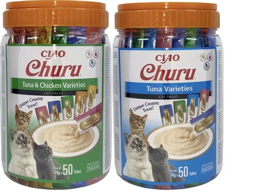 2x Churu Cat Tuna Varieties + chicken tuna 2x50 ks Laatste Versie