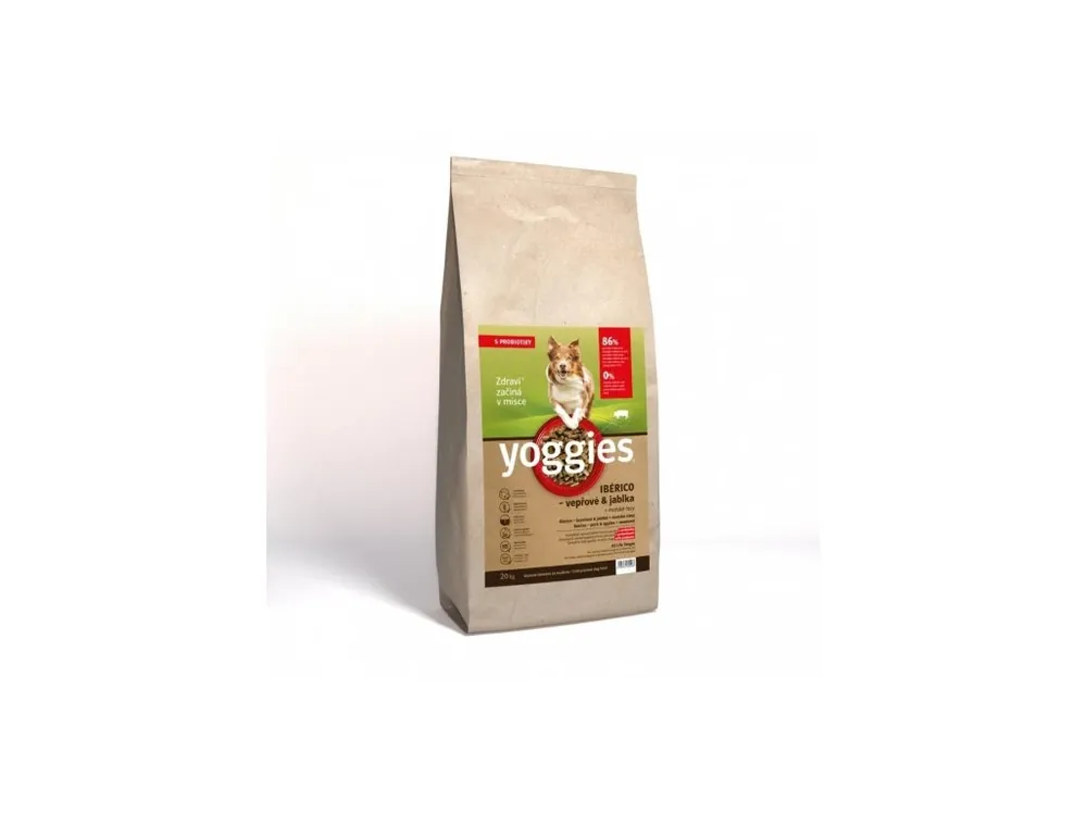 Rechtstreeks Van De Fabrikant 10kg Yoggies Ibérico vepřové maso s jablky, granule s probiotiky