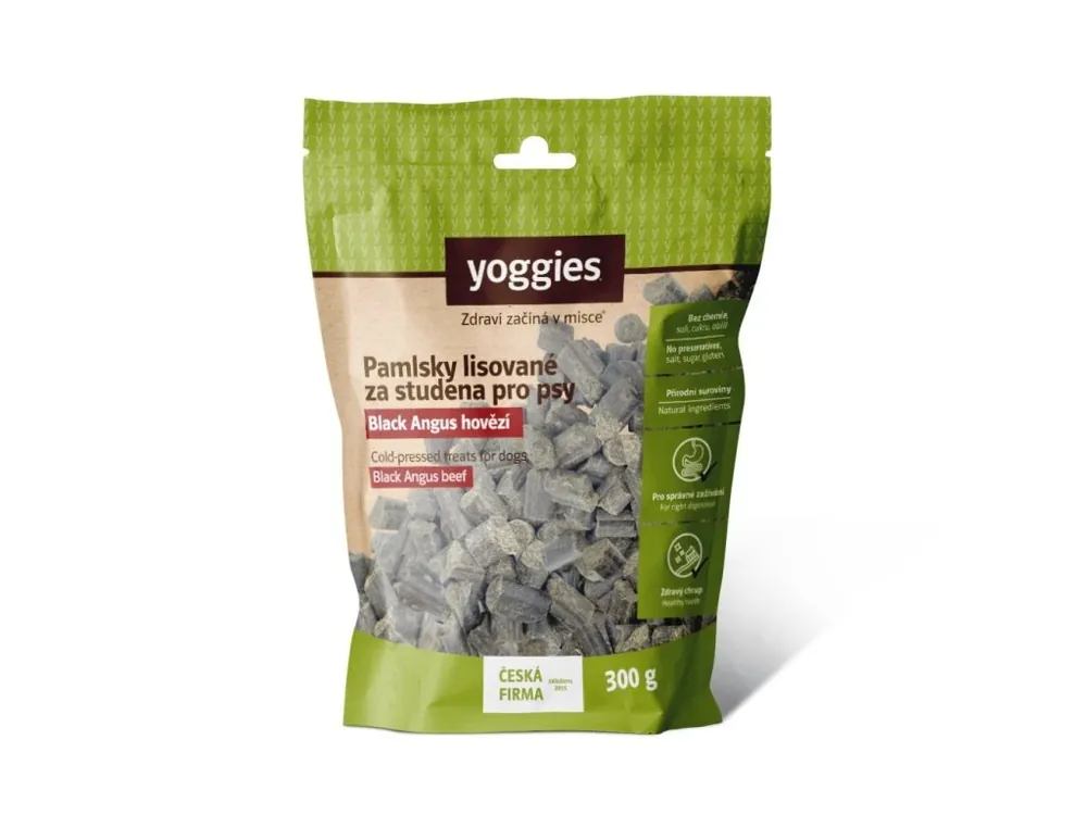 300g Yoggies za studena lisované maso – Black Angus hovězí Shop Nu