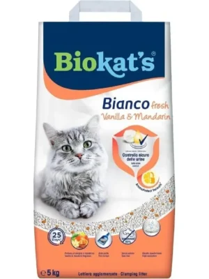 Beste Prijs Podest. BIOKATS BIANCO FRESH vanilka a mandarinka 5kg