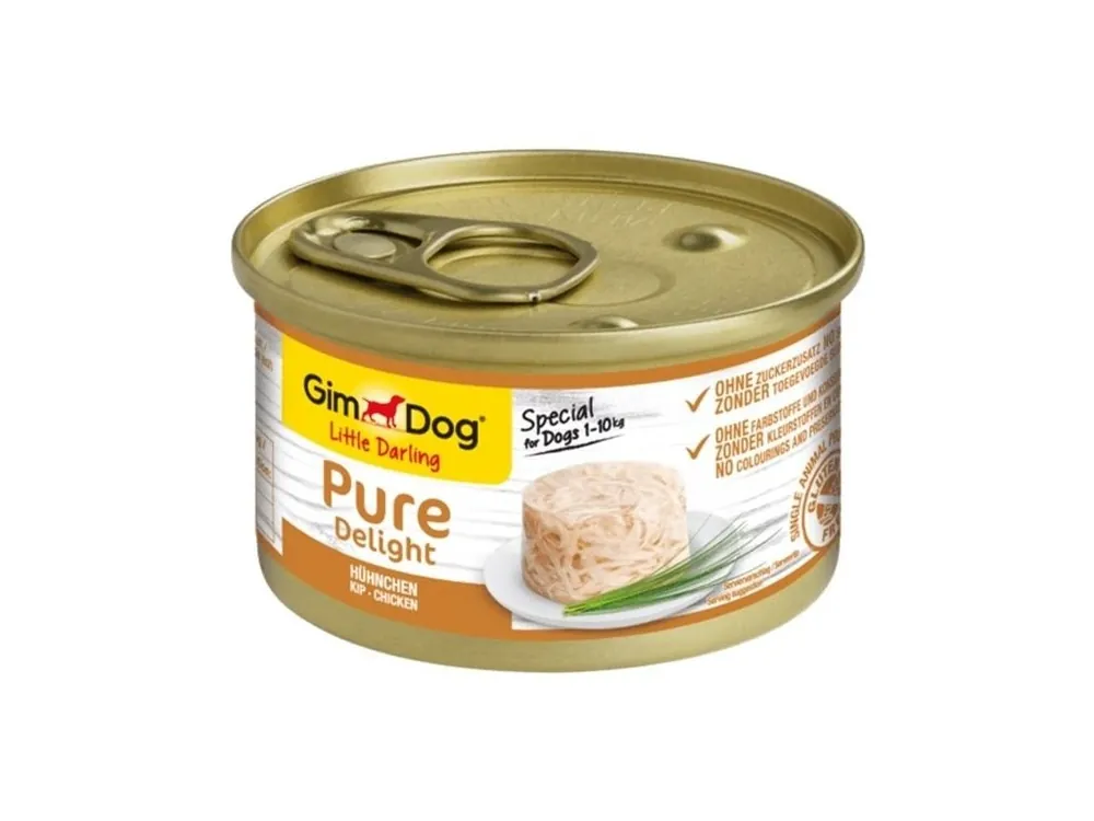 Konzerva GIMDOG PURE DELIGHT kure 85g Bestseller