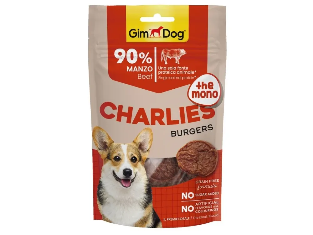 GIMDOG Charlies Burger Hovězí 70g Snelle Levering