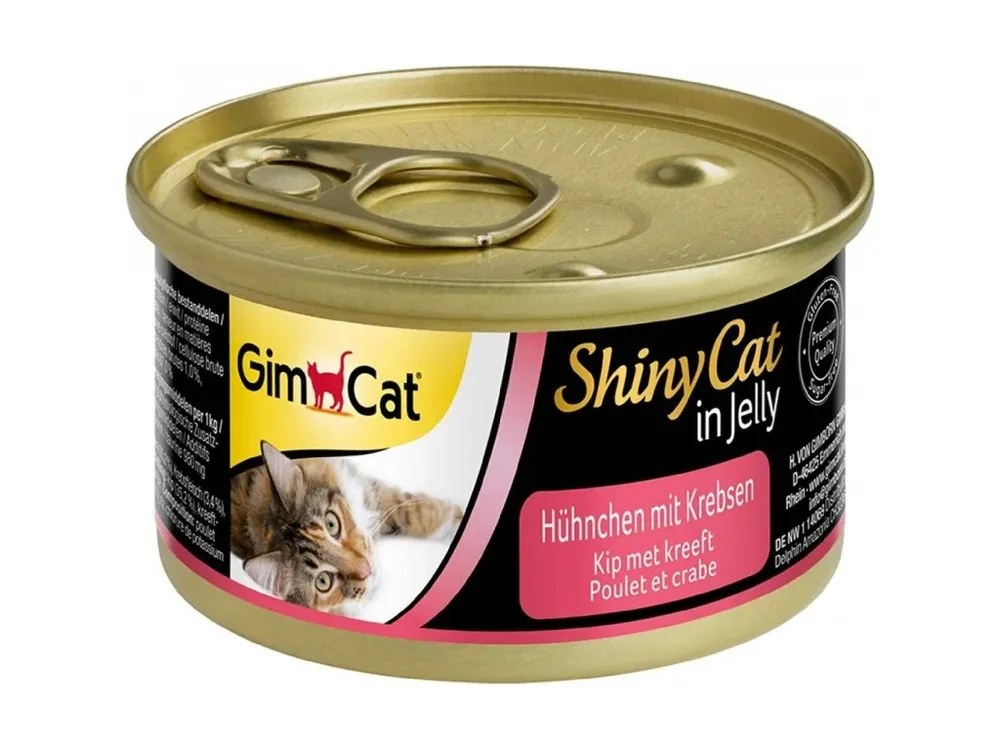 Konzerva SHINY CAT Kuře+krab 70g Hete Deal