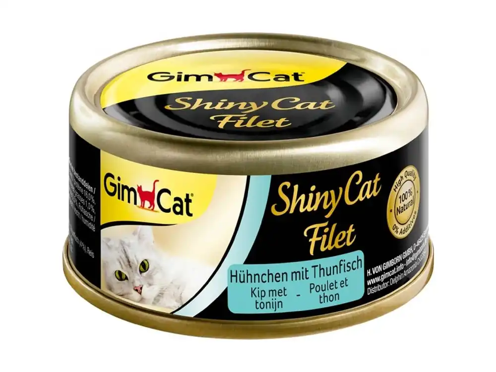 Konzerva SHINY CAT filet kuře s tuňákem 70g Fabrieksprijs