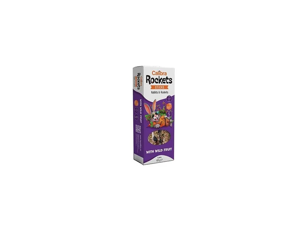 Calibra Rockets Sticks Rabbits&Rodents Wild fruit 120g Gratis Retour