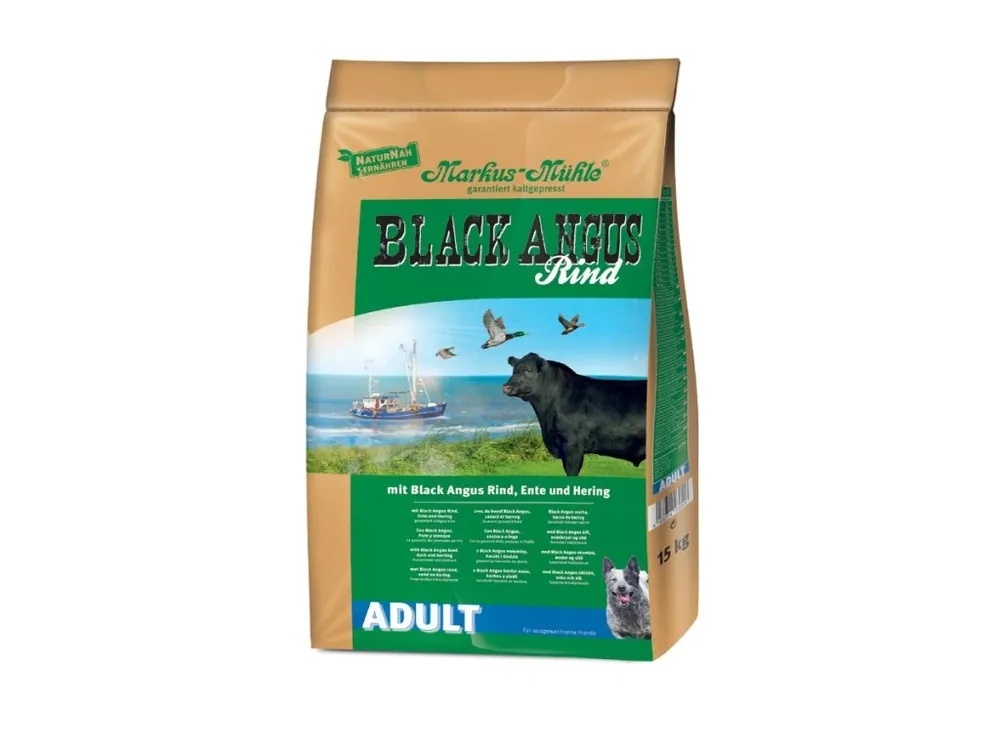 Aanbieding Black Angus Adult, 15kg granule lisované za studena, hovězí maso