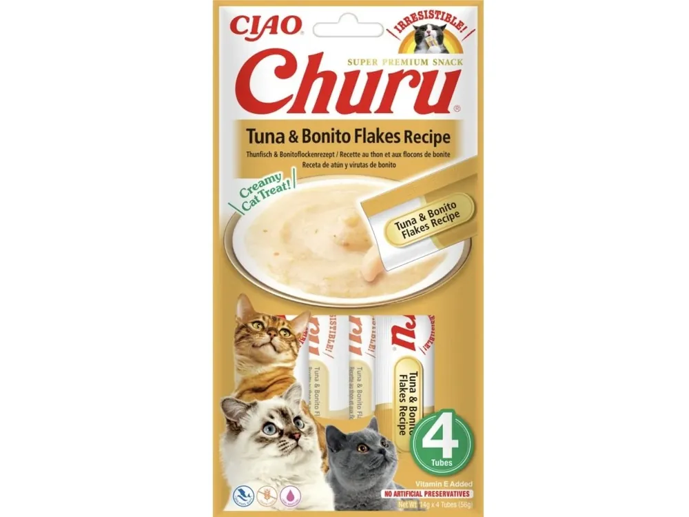 Exclusieve Aanbieding Churu cat masove pyre - tunak, tunakove kousky 4x14g