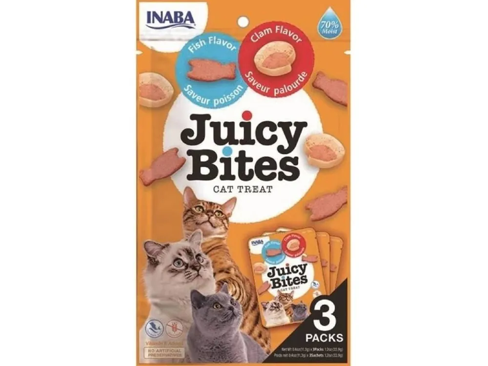 Churu cat Juicy Bites - ryba, škeble 33,9g Speciale Aanbieding