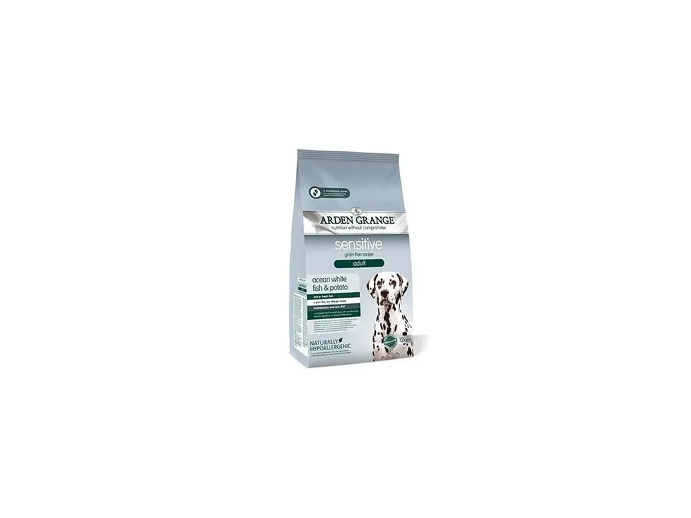 Arden Grange GF Dog Adult Sen.Oc.White Fish&Potato12kg Nieuw