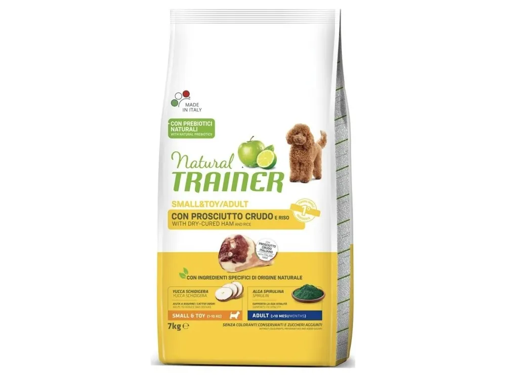 TRAINER Natural Small&Toy Ad. Prosciutto a ryze 7kg Koop Vandaag
