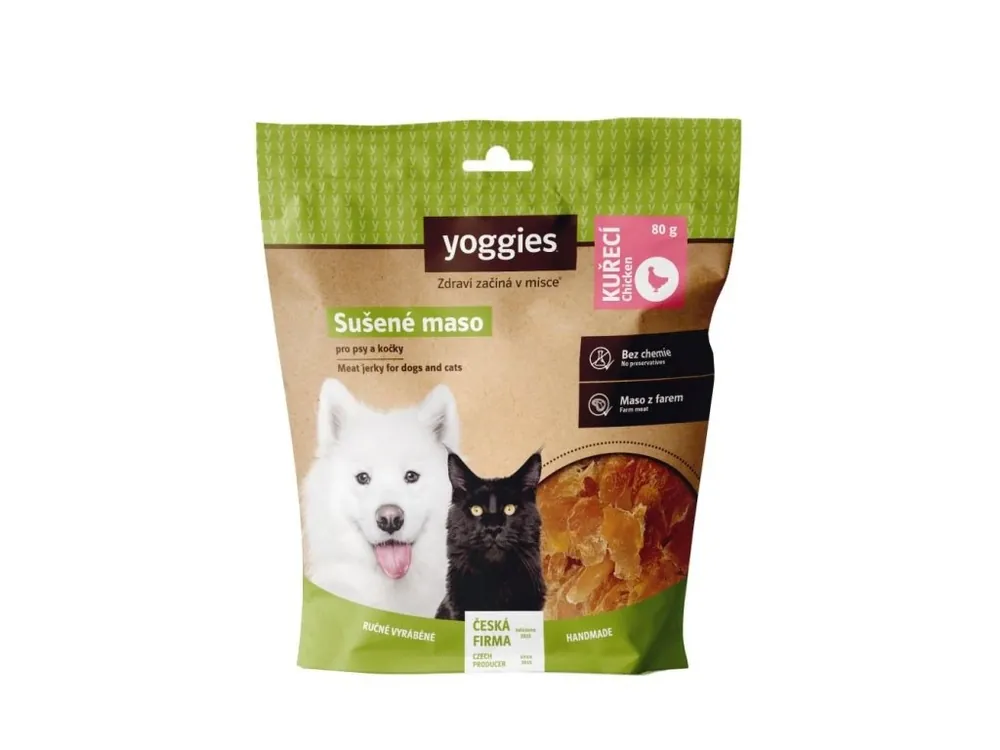 Laatste Kans Yoggies Sušené kuřecí maso pro psy a kočky 80g
