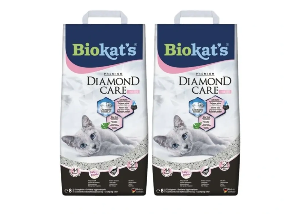 2x Podestýlka BIOKATS Diamond Fresh 8l Actieprijs