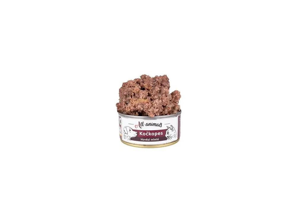 All Animals kočkopes Hovězí mleté 100g Rechtstreeks Van De Fabrikant