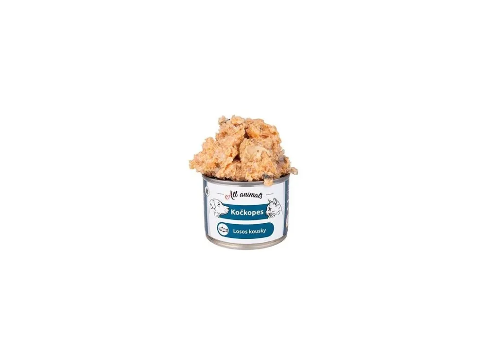 All Animals kočkopes konz. Losos kousky 200g Weekendaanbieding