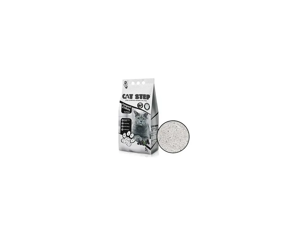 Dagaanbieding Podestýlka Cat Step Compact White Carbon 4,2kg/5l