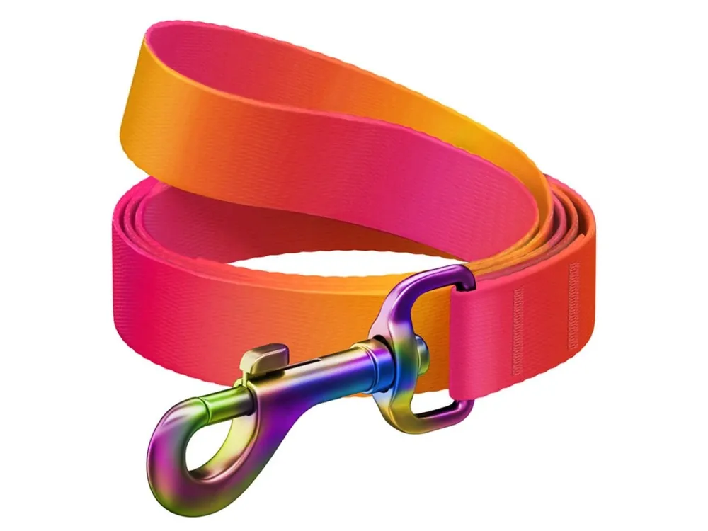 WAUDOG vodítko nylon Gradient oranžovo-růžové (L-XXL/122cm/2,5cm) Express Levering