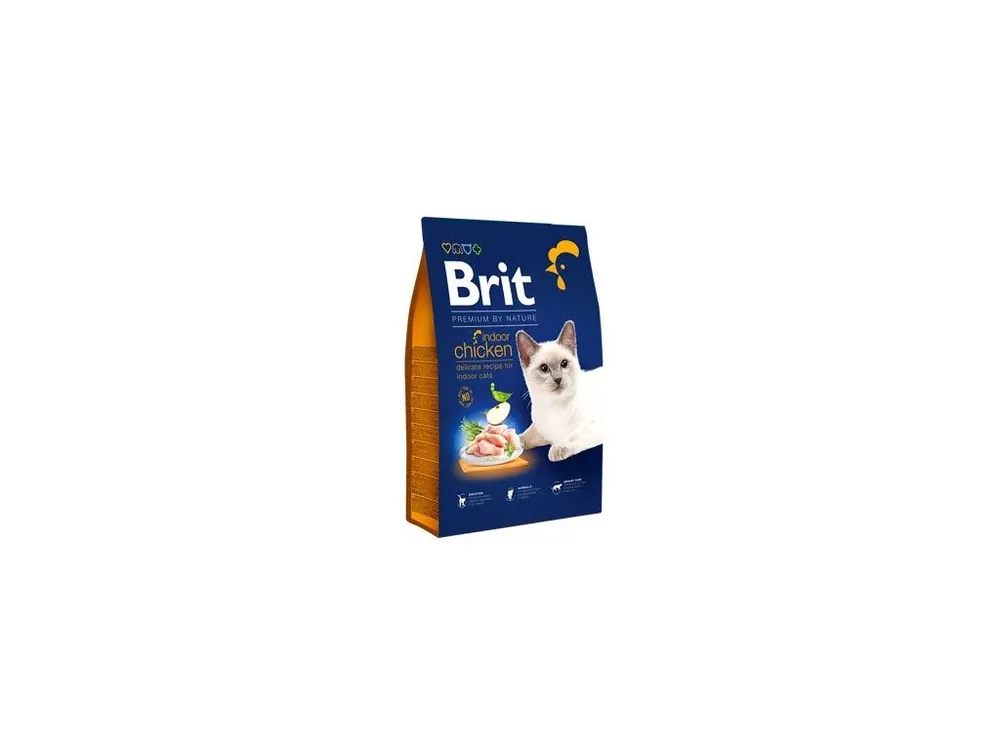 Brit Premium Cat by Nature Indoor Chicken 8kg + DÁREK Direct Beschikbaar