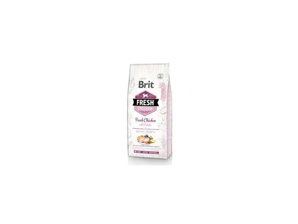 Brit Fresh Dog Chicken&Potato Puppy HealthyGrowth 12kg Laatste Kans