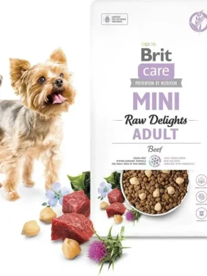 .Brit Care Dog Mini FD Raw Delights Beef 2kg Lage Kosten