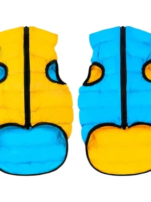 AiryVest bunda pro psy žlutá/modrá L 65 Exclusieve Aanbieding