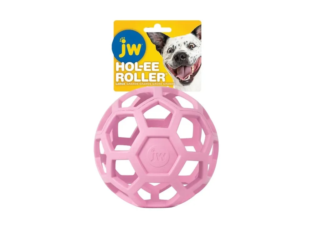 Fabrieksprijs JW Hol-EE děrovaný míč 13cm Large - růžový