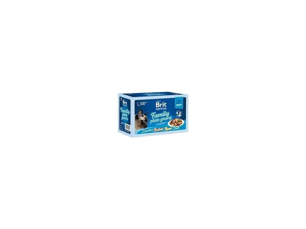 Brit Premium Cat D Fillets in Gravy Family Plate 1020g Laatste Versie
