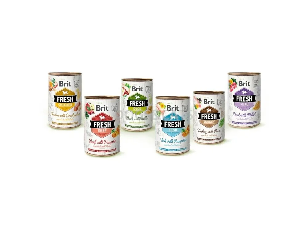 Alleen Vandaag Brit Fresh Dog konzervy MIX 6 x 400g