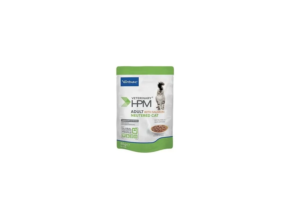 VET HPM Cat Adult Neutered Salm.chunks in gravy 12x85g Merkproduct