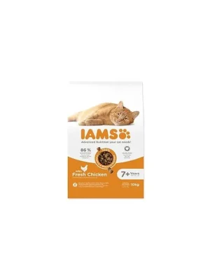 Beperkte Voorraad Iams Cat Senior Chicken 10kg