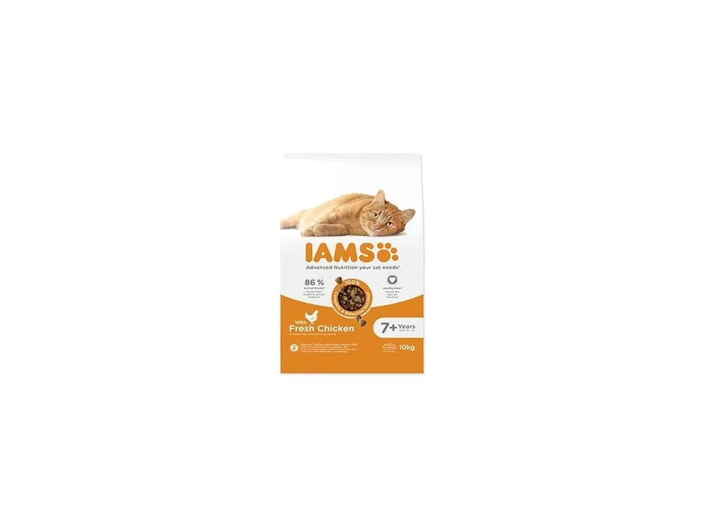 Beperkte Voorraad Iams Cat Senior Chicken 10kg