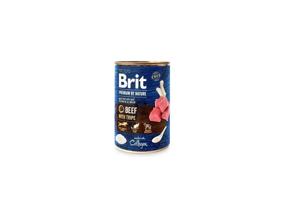 Weekendaanbieding Brit Premium Dog by Nature konz Beef&Tripes 400g