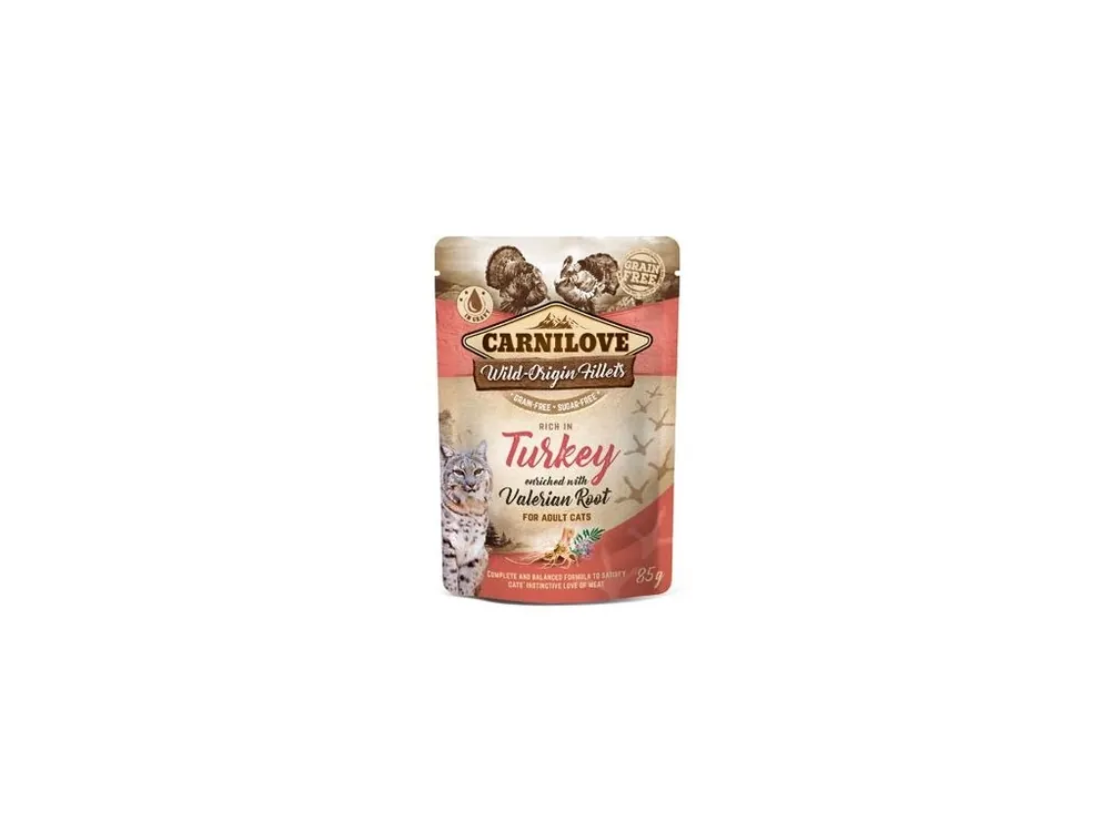 Carnilove Cat Pouch Turkey Enriched With Valerian 85g Aanbieding