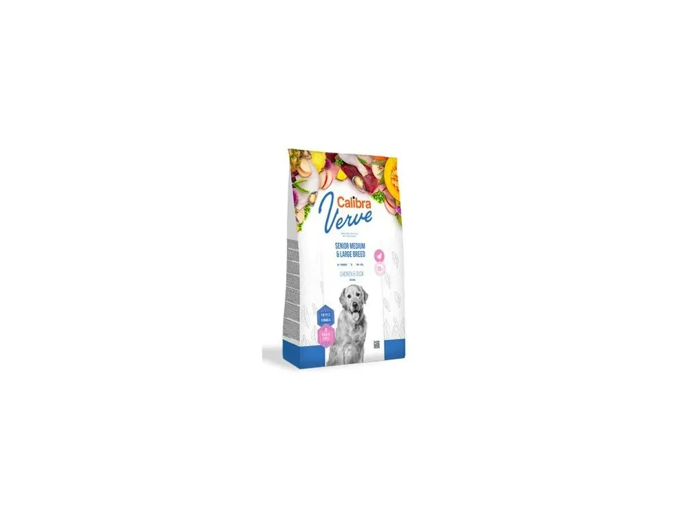 Favoriet Calibra Dog Verve GF Senior M&L Chicken&Duck 12kg