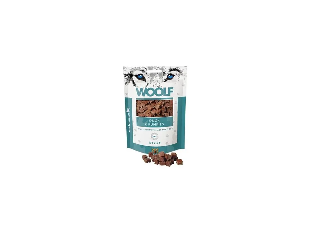 Favoriet WOOLF pochoutka Duck Chunkies 100g