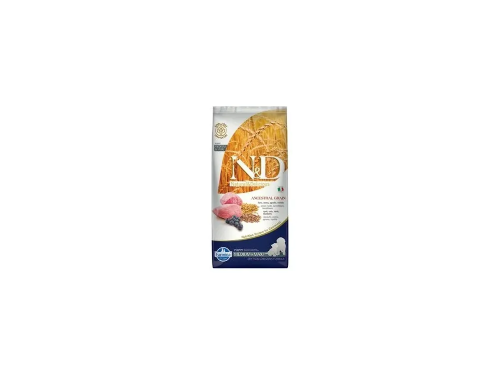 N&D LG DOG Puppy M/L Lamb & Blueberry 12kg Rechtstreeks Van De Fabrikant