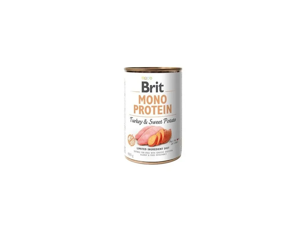 Populair Brit Dog konz Mono Protein Turkey & Sweet Potato 400g